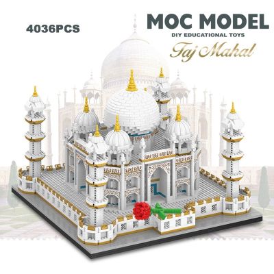 4036PCS MOC City Mini Bricks Taj Mahal World Famous Architecture Micro Model India Building Blocks Creative Sets Kids Toys