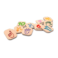 PlanToys Hand Sign Numbers 1 - 10 ของเล่นนับเลขภาษามือ ของเล่นเสริมพัฒนาการ ของเล่นสำหรับเด็กอายุ 2 ขวบขึ้นไป