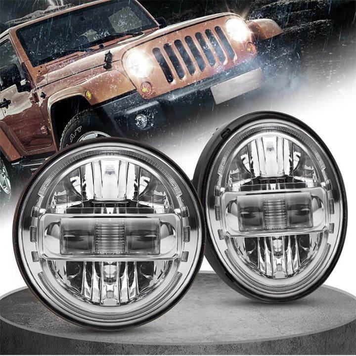 7 Inch Round LED Headlight with DRL H4 Led Headlight For Lada Niva 4X4 ...