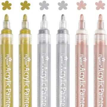 Acrylic Paint Pens - Gold,Silver and Rose Gold Paint Pens, Metallic Marker  Pens