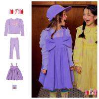 「สินค้าลิขสิทธิ์แท้」Iris kids IKD081905-IKS081905-IKP081905 Violet dress/ top/ legging เสื้อผ้าเด็กผู้หญิง เดรส เลคกิ้ง