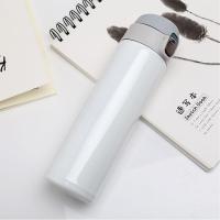 Portable Vacuum Thermos Cup Large Capacity Stainless Steel Plain Mug Heat Preservation Coffee Cup Durable LeakProof Thermal Insulation Water Bottle Kids Vacuum Flask Tumbler for Home Office Travel Outdoor Camping Hiking Sports