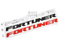 โลโก้ตัวอักษรฟอร์จูนเนอร์ติดฝากระโปรงหน้า  โตโยต้า ABS FORTUNER Letter Car Auto Front Hood Emblem Badge Sticker Logo Decal For TOYOTA Fortuner