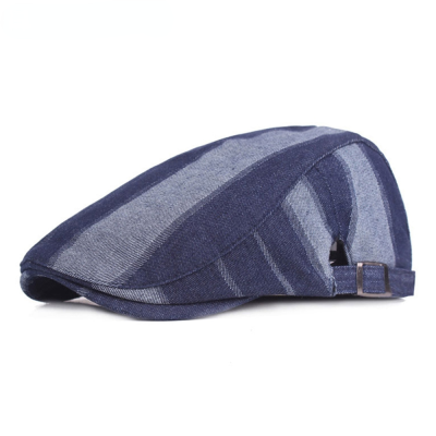 แบนหมวกบุรุษหมวกเบเร่ต์หมวกยีนส์สีฟ้า Duckbill ผู้หญิงจิตรกร G Atsby ขับรถฤดูใบไม้ผลิฤดูร้อนไอวี่เด็กส่งหนังสือพิมพ์ปรับย้อนยุค G Atsby หมวก