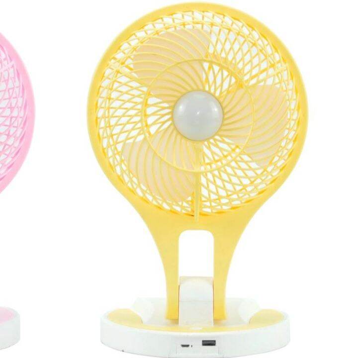 QUẠT SẠC ĐIỆN MINI FAN ly 5580 CÓ LED PHÁT SÁNG CỰC MÁT GẤP GỌN ĐƯỢC