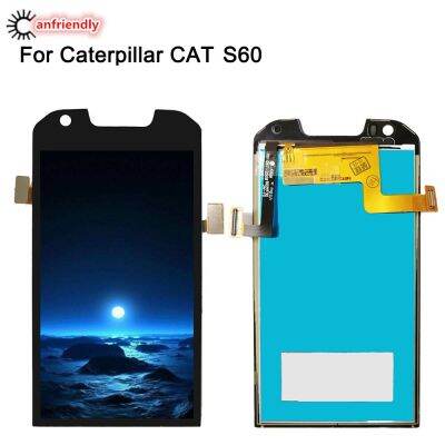 สำหรับแมว S60 S 60ดิสเพลย์ทัชสกรีนอะไหล่ทดแทนเครื่องอ่านพิกัด Lcd ชิ้นส่วนประกอบสำหรับ Cat รถตีนตะขาบ S60 S 60หน้าจอโทรศัพท์มือถือการซ่อมแซม