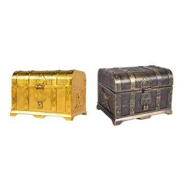 Pirate Treasure Chest Vintage Treasures Collection Storage Box Gold  Treasure Box Vintage Prize Box Plastic Toy Box Treasure Chest Toys Games