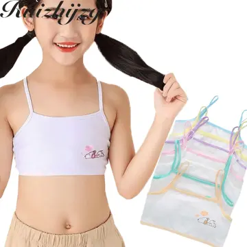 MOMO 8-16yrs Kids Bra Girls Training Bra Underwear Solid Color Baby Bra  Anti Peering Teenage Sport Bra
