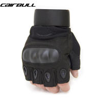 Outdoor Half-finger Gloves Wear Resistant Anti-skid for Cycling Fitness Sports - black M