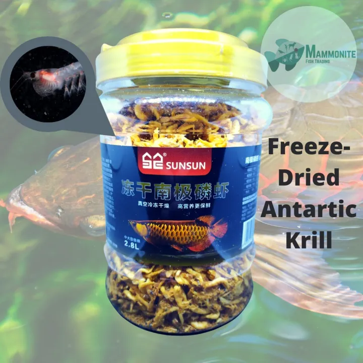 Sunsun FreezeDried Antartic Krill Shrimp For Arowana Fish Food With