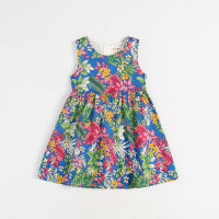 643 2021 new childrens dress summer girls small floral vest dress cotton childrens clothing wholesale