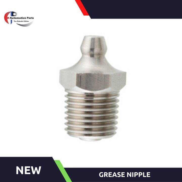 GREASE NIPPLE NEPEL PISPOT GEMUK UNIVERSAL 10MM 180 DEGREE LURUS