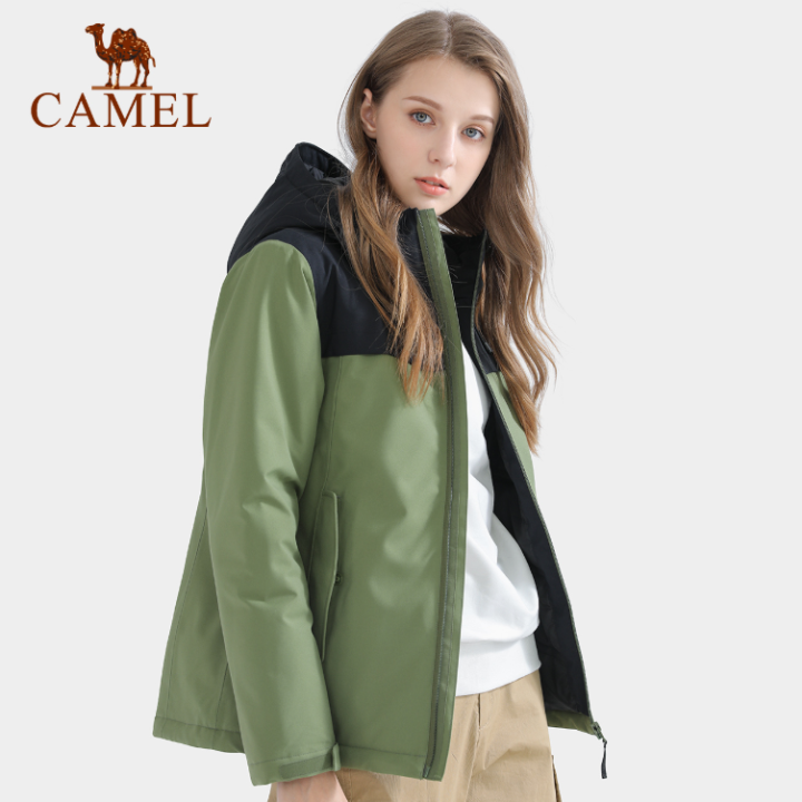 Camel women's fall and winter cotton jacket waterproof and windproof
