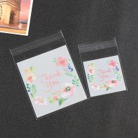 【YF】♞ஐ  100Pcs 4 Sizes Thanks Pattern Cookie Wedding Birthday Self-adhesive Plastic Biscuit