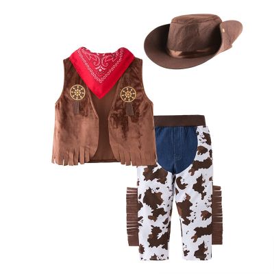 Umorden Toddler Baby Boys Cow Boy Cowboy Costume Cosplay Outfit for Kids Child Fantasia Party Purim Halloween Fancy Dress