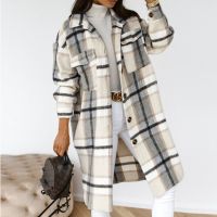 【YD】 2022 Breasted Trench Coat Fashion Womens Clothing Sleeve Woolen Overcoat