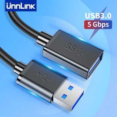 Unnlink kabel ekstensi USB 3.0 kabel Extender tipe A laki-laki ke Perempuan Transfer Data timah untuk Playstation Flash Drive USB 2.0