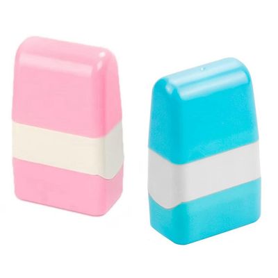 2 Pcs Manual Roller Stamp ID Protection Confidential Guard Identity Address Blocker Identity Anti-Theft Smear Stamp