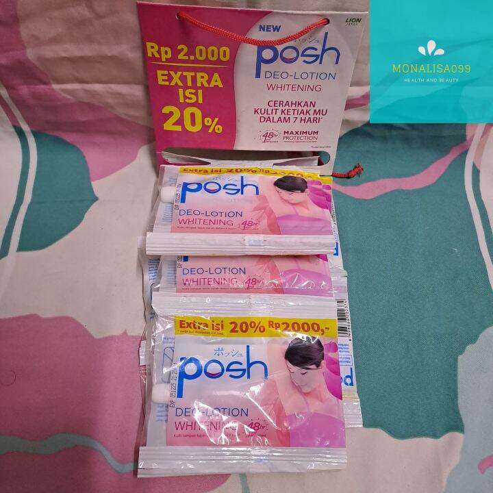 Deodoran Lotion Murah Posh Isi 12 Pcs/POSH Deo Lotion Whitening Sachet