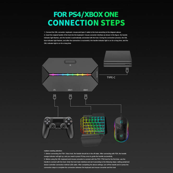 g6l-ตัวแปลงเม้าส์คีย์บอร์ดเกม-อะแดปเตอร์ตัวควบคุมสำหรับ-switch-xbox-one-ps3อุปกรณ์เสริม