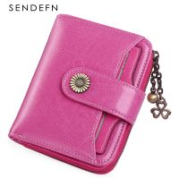 【CC】 Short Wallet Small Fashion Leather Purse Ladies Card for Clutch Female Money Clip 5185