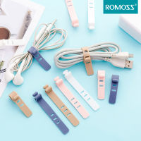 Romoss สร้างสรรค์คงที่หูฟังชาร์จสายเคเบิลหัวเข็มขัดสายเคเบิลข้อมูลสายเคเบิลจัดเก็บจบสายคดเคี้ยวผูกหลายสีเป็นตัวเลือก