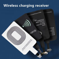 น้ำหนักเบา Qi Wireless Charging Receiver สำหรับ Samsung  Xiaomi Universal Micro USB Type C Fast Wireless Charger Adapter