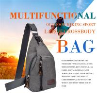 hot casual unisex canvas chest bag multi-function outdoor hiking sports large Messenger bag shoulder bag backpack wallet