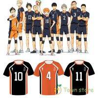 ไฮคิว !! Jersey ชุดคอสเพลย์ Karasuno High School เสื้อยืดแขนสั้นชุดกีฬา TobioTop Shoyo Tee/คอสตูม ชุดกีฬาโรงเรียนมัธยม จากอะนิเมะ Haikyuu!!