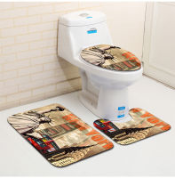 Zeegle Venice Scenic Pattern Bath Rug Bathroom And Toilet Non-Slip Bath Mats Absorbent Toilet Lid Cover Barthroom Carpet