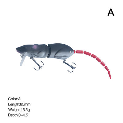 Laogeliang RAT wakebait Multi-section เมาส์ล่อเหยื่อประดิษฐ์หนู minnow Lure wobbler