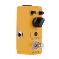 MOOER YELLOW COMP Micro MINI Optical Compressor Effect Pedal สำหรับกีตาร์ไฟฟ้าทรูบายพาส