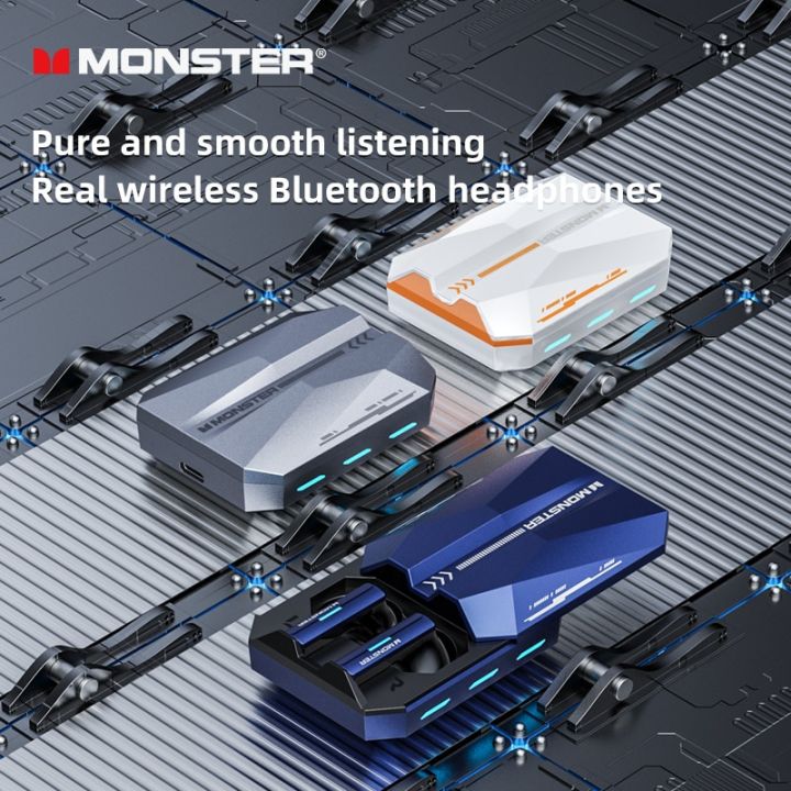 monster-xkt11-หูฟังบลูทูธไร้สาย-hifi-super-bass-ip54-กันน้ำ-bt5-2-หูฟังบลูทูธ-หูฟังไร้สาย-หูฟังเกมมิ่ง-หูฟัง-in-ear-หูฟัง-อินเอียร์-หูฟัง-ออกกำลังกาย-หูฟัง-เล่นเกม-หูฟังgaming