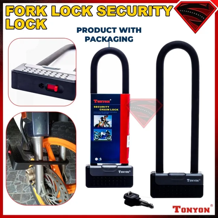 TONYON Fork Lock Heavy Duty Security Chain Lock Motorcycle