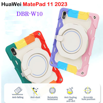 เกราะประสิทธิภาพสูงไฮบริดแข็งกันกระแทกกันฝุ่นพร้อมห่วงสำหรับ HuaWei MatePad 11 2023 Casing Tablet + ฝาครอบในตัวสำหรับ HuaWei MatePad ขนาด11.0นิ้ว2023