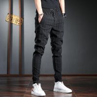 High quality thin internet celebrity matching 9-point pants, mens trend, social spirit, youth casual pants