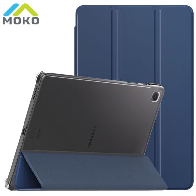 MoKo Front PU Leather & Translucent Frosted PC Back Smart Stand Case For Samsung Galaxy Tab S6 Lite 10.4 2020 SM-P610/P615