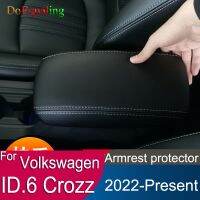 สำหรับโฟล์คสวาเกน VW ID6Crozz id. 6 crozz 2023ที่เท้าแขนรถคอนโซลปกเบาะสนับสนุนกล่องด้านบนเคลือบซับเสื่อกรณีรถสไตล์