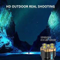 5LED Powerful Flashlight ABS Lantern Super Bright High Power Led Flashlights Rechargeable Lamp Camping Outdoor Lighting Torch