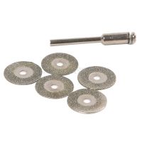 5Pcs 22Mm Emery ใบมีดตัดเพชรเจาะ Bit1 Mandrel สำหรับ Dremel ชุดใหม่ Drop Shipping