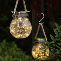 [COD] Douyin outdoor garden night light unplugged solar energy dark automatically bright wishing full of starry glass