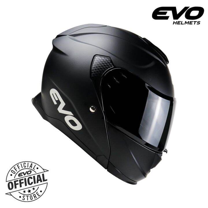 EVO Vxr-5000 Plain Modular Dual Visor Helmet Motorcycle with Free Clear ...