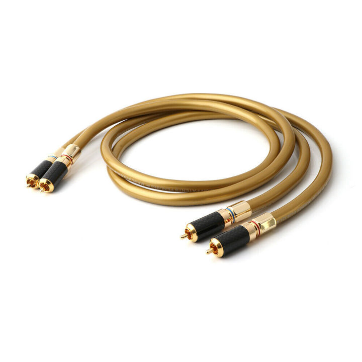 pair-hi-fi-rca-cable-hifi-audio-cardas-hexlink-golden-5-c-with-carbon-fiber-rca-plug-connector-cable-audio-cable