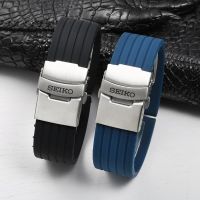 [ซู] สายรัดยางรุ่น Seiko No. 5/Tali Jam Tangan Silikon ลายผีน้ำ SEIKO5/กันน้ำกันเหงื่อขนาด20มม. 22มม.