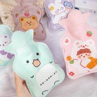 Cartoon Warm Hot Water Bottle Portable Plush Water Injection Safety Explosion proof Warm Hand Warming Water Bag Mini Handwarmer