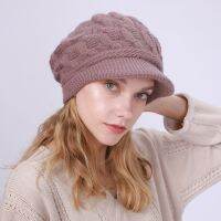 2022 หมวกฤดูหนาวใหม่สําหรับ Unisex New Rabbit wool beret Hat Lady Autumn Female Beanie Caps Warmer Bonnet Female Casual peaked cap