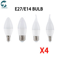 4 ชิ้น/ชุดหลอดไฟ LED E14 E27 ไฟ LED ในร่มแสงสีขาวนวลอบอุ่น 3W 6W 9W 12W AC220V หลอดไฟ LED ตกแต่งบ้านจี้แสง-ju544982