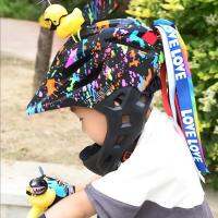 HOT★เด็กกีฬากลางแจ้งสำหรับเด็ก Full Face Helmet Balance จักรยานสกู๊ตเตอร์จักรยานขี่หมวกกันน็อก Light แมลงสุทธิความปลอดภัยหมวก