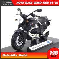 Naynaeshop โมเดลมอเตอร์ไซด์ MOTO GUZZI GRISO 1200 8V SE สีดำบรอนด์ (Scale 1:18) โมเดลรถสะสม