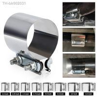 ✜✠◘ 2.0 2.25 2.5 3.0 4.0 Exhaust Clamp Stainless Butt Joint Band Clamp Exhaust Sleeve 304 Stainless Steel Pipe Clamp Butt Joint